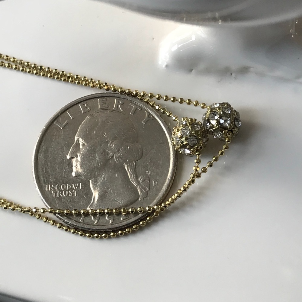 🆕 Double Strand Double Ball Gold Anklet - Picture 3 of 4